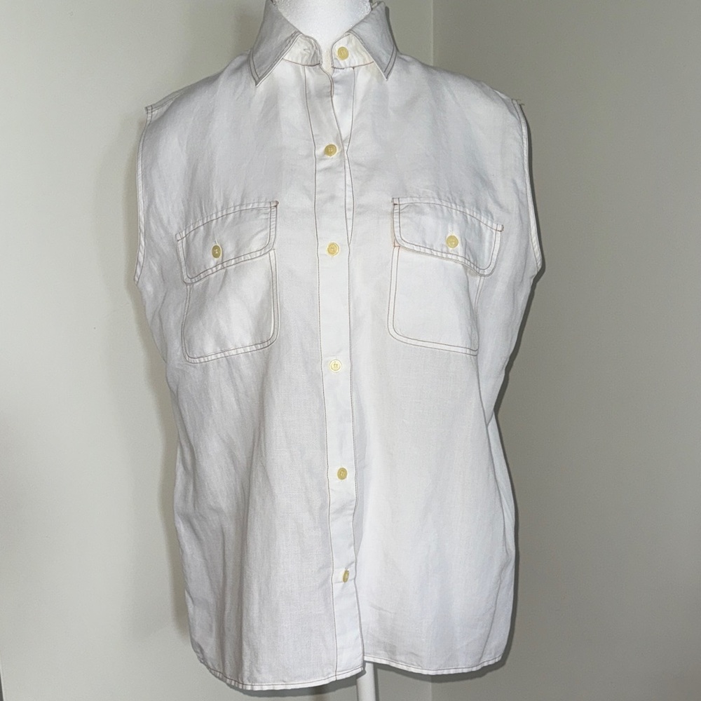 KORS Michael Kors White Sleeveless Shirt